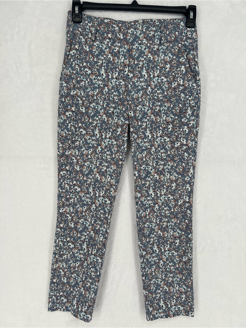 Jules & Leopold Ditzy Floral Pull On Stretch Slim Leg Ankle Pants Sz XS Cropped